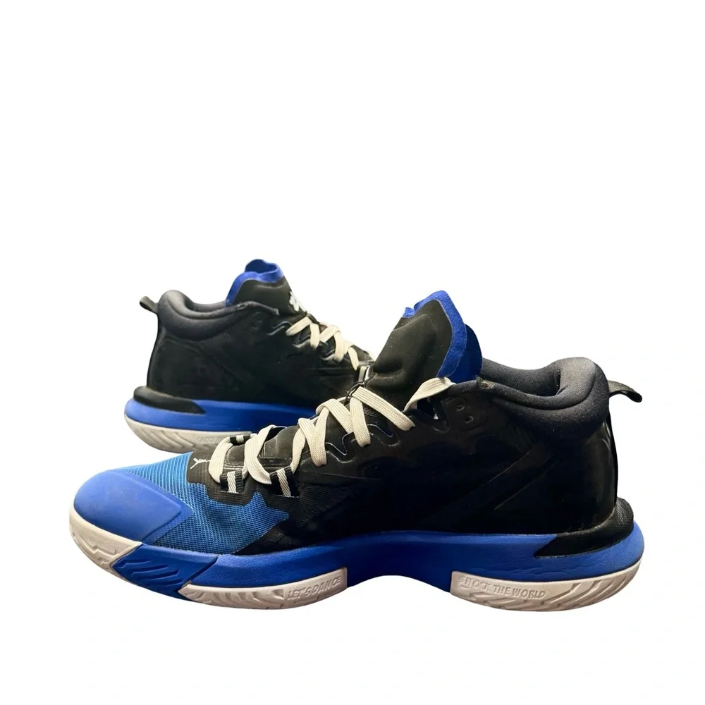 Jordan Zion 1 Duke Mens 12 Basketball Shoes Black White Hyper Royal Used - Picture 2 of 9